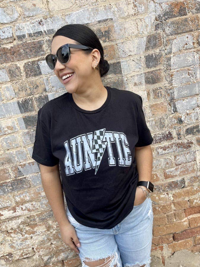 Auntie Checkered Bolt (DTF T-Shirt)