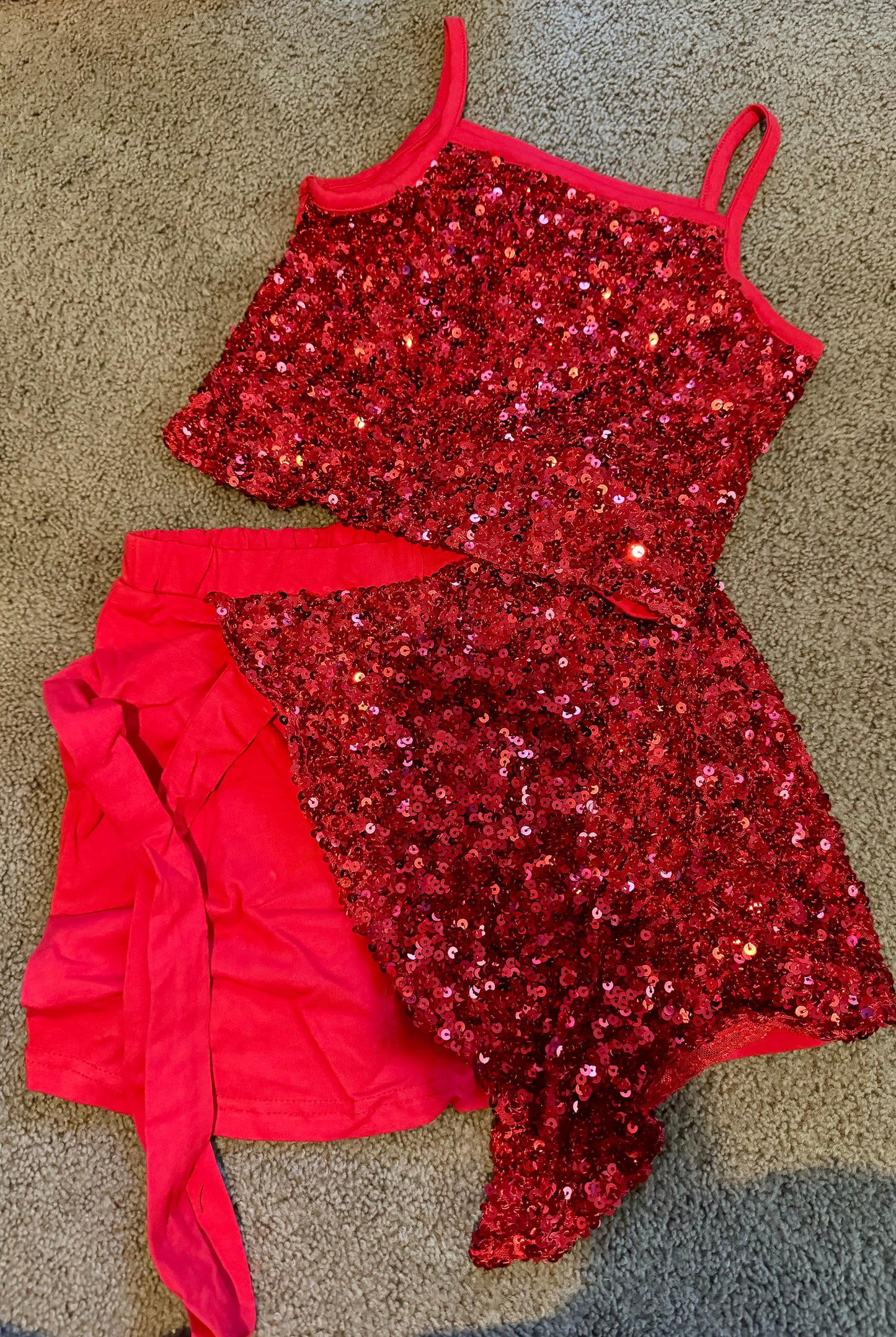 Red sequins 2 piece set