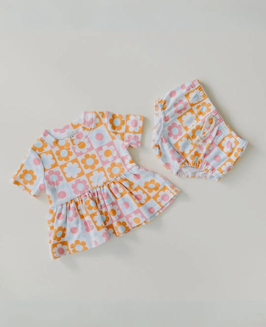 Checks & Florals Peplum Set