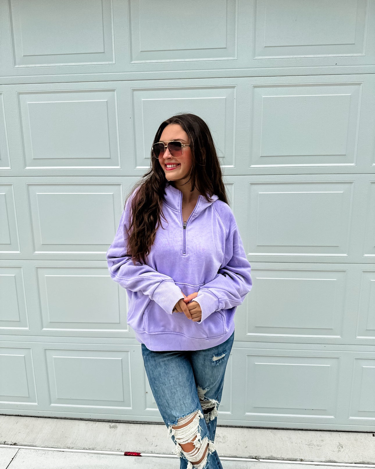 Fall Easy Does It Pullover - Lavender