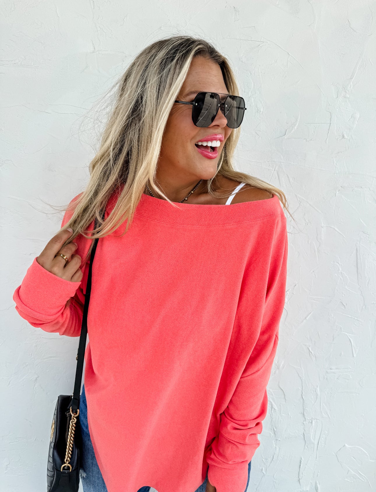 Zoey Athleisure Top - Coral CC RTS