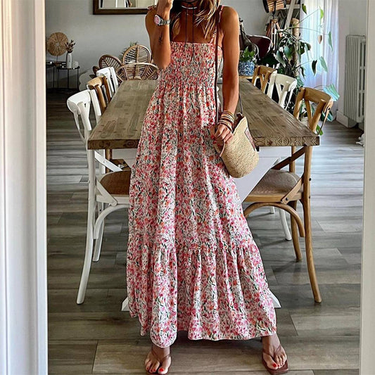 Printed Bohemian slip dress