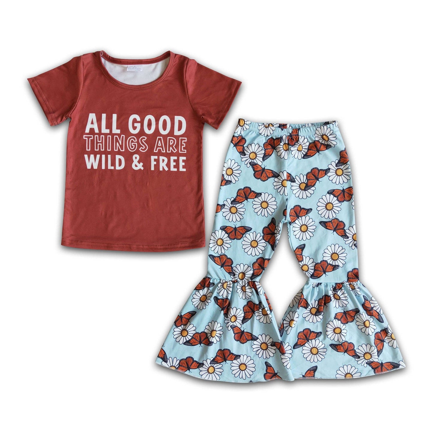 All good things are wild free floral bell bottom pants set